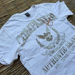 Company 81 Y2K Graphic Eagle tshirt White‎ Size XL